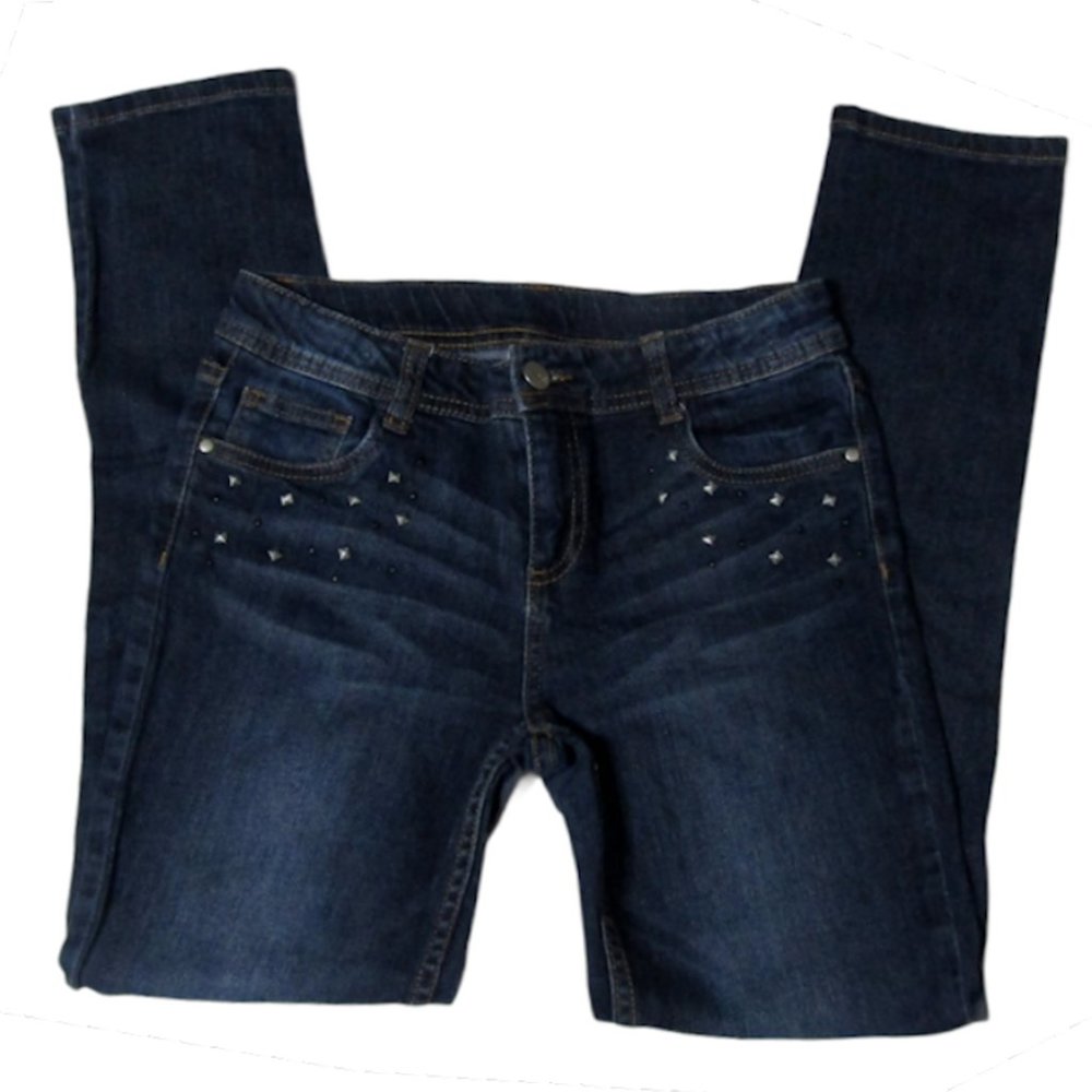 Total Girl, Girls jeans size 14 Reg. with stud accents straight leg